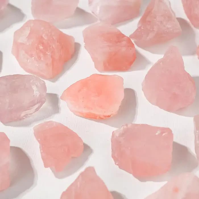 Pierre brute de quartz rose naturel non poli, décoration de jardin, ornements de maison, 50g par sac