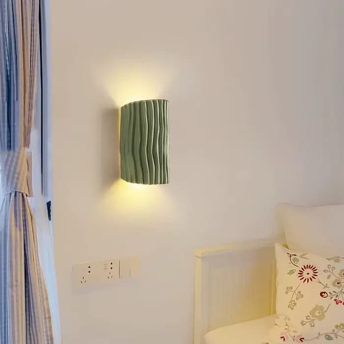 Lampe murale de chevet pour chambre à coucher, lumière décorative de fond de mur de salon style crème, lumière LED d'ambiance pour couloir