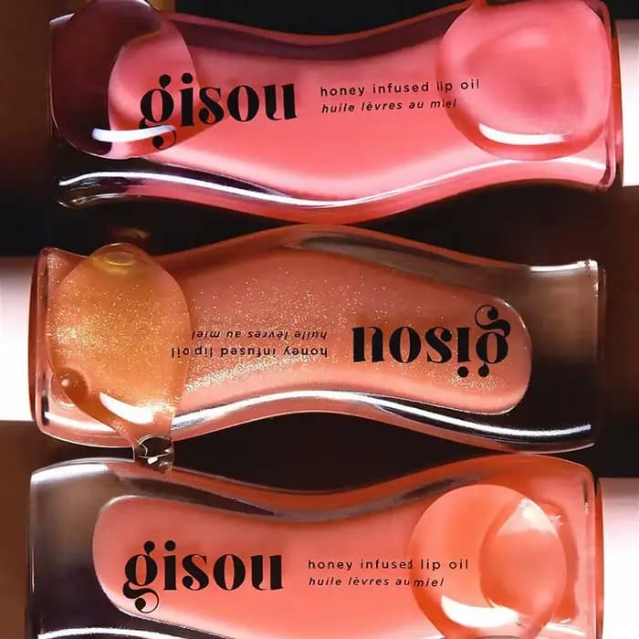 Gisou nouvelles couleurs émaillées prune baume à lèvres huile