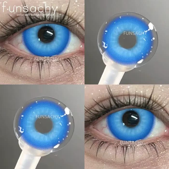 FUNSACHY 1 paire de lentilles de contact colorées Cosplay pour les yeux colorés mode rose