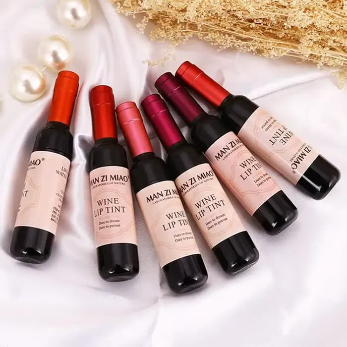 Rouge à lèvres longue durée imperméable en forme de bouteille de vin pour femme