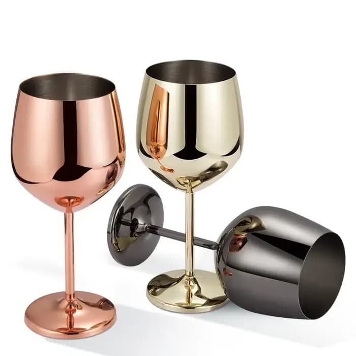 Verre à Cocktail en acier inoxydable de 500ML, verre à vin rouge, grand verre à Champagne en métal incassable, Bar KTV, verre à gobelet de Style européen