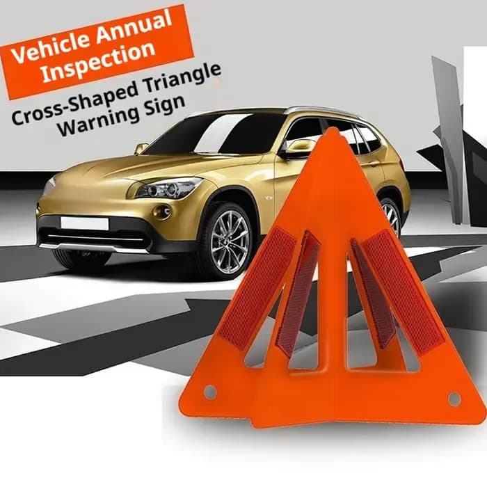 Triangle de signalisation d'urgence pour voiture, rouge, réfléchissant, pour la sécurité routière, trépied portable pliable, panneau de signalisation d'arrêt, réflecteur