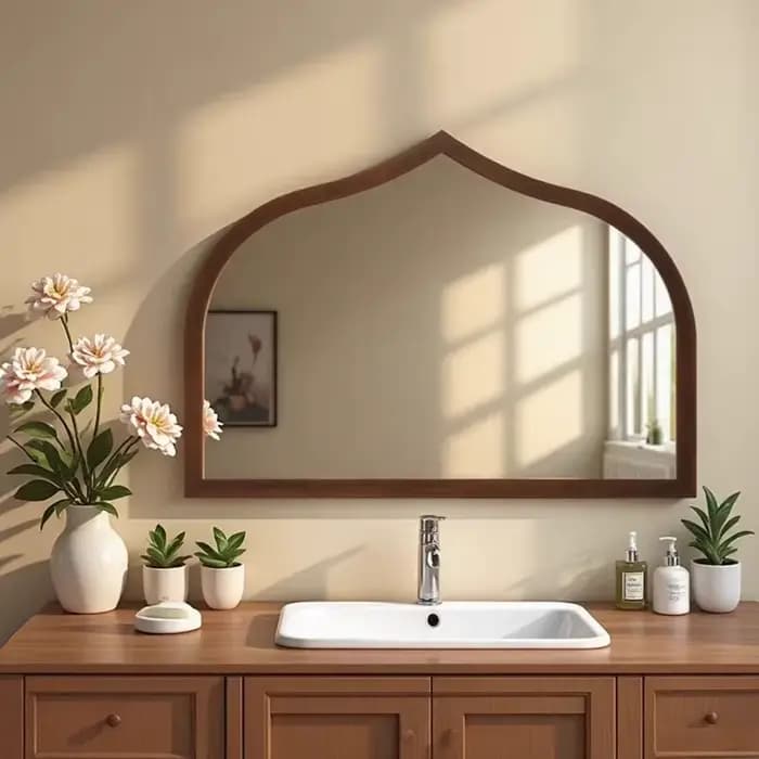 Miroir de maquillage mural - 50 cm x 38 cm