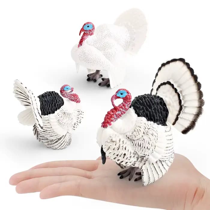Figurines réalistes d'animaux nord-américains : dindon, aigle chauve, ours grizzly, bison, élan, raton laveur, jouet éducatif pour enfants