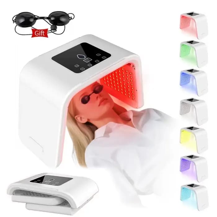 Photothérapie faciale LED, masque LED PDT à 7 couleurs, traitement professionnel, machine de beauté, équipement de soin de la peau du visage et du corps, SPA