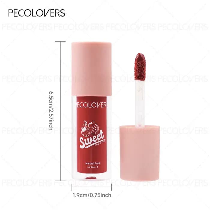 1PC Gloss à lèvres naturel nude haute brillance - Hydratant longue durée