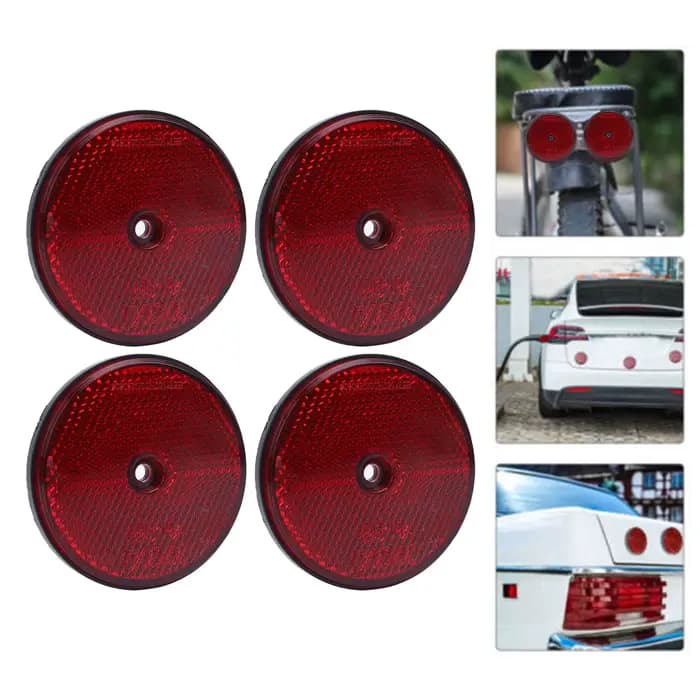 Réflecteurs ronds rouges réflecteurs de sécurité rond rouge 72mm de diamètre avec vis pour boîtes aux lettres tunnels d'allée poteaux voitures remorque