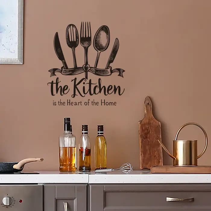 Autocollant de décoration murale de cuisine, citations de cuisine, sparadrap muraux de cuisine, Art floral, autocollants muraux amovibles en vinyle pour bricolage