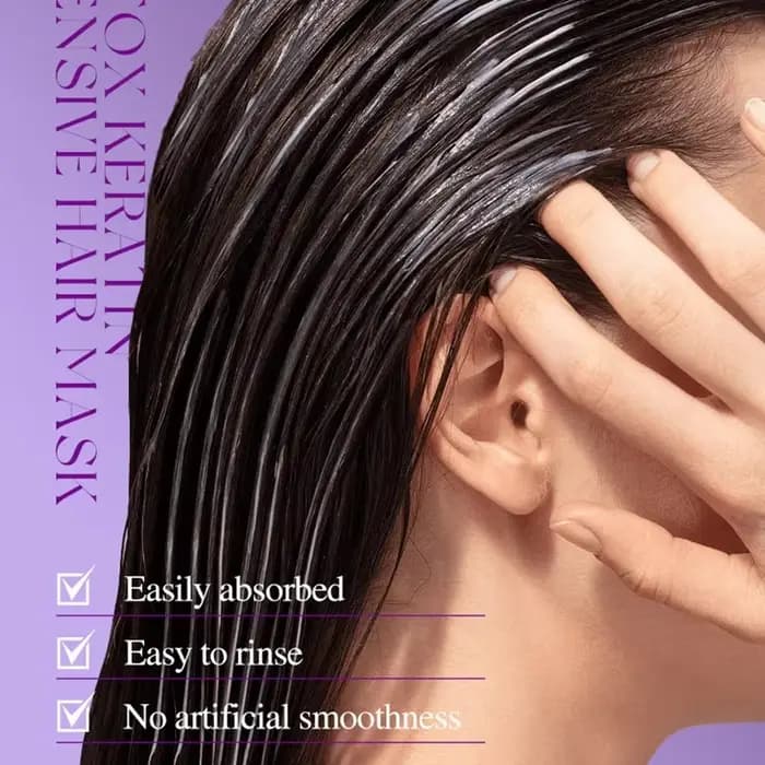 Masque capillaire réparateur à la kératine magique en 5 secondes pour cheveux abîmés et crépus, pour des cheveux doux, lisses, brillants et hydratés en profondeur, soin capillaire nourrissant