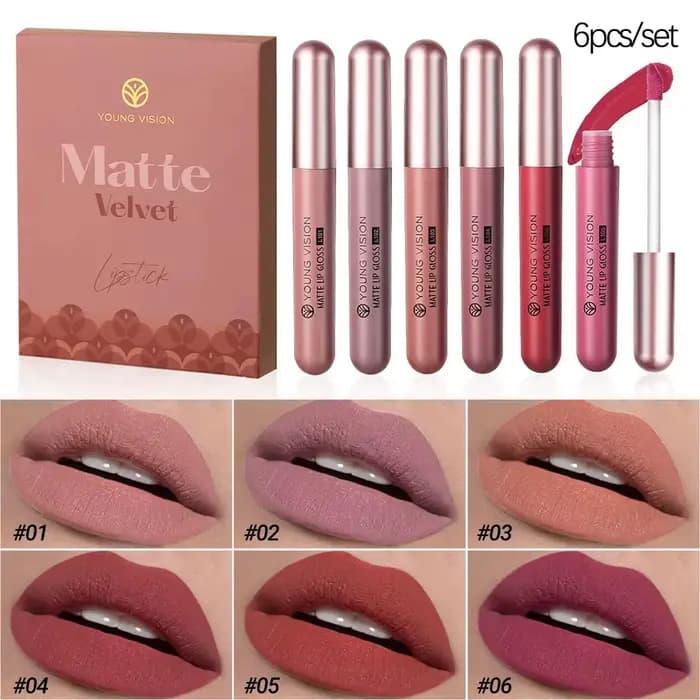 Ensemble de gloss à lèvres de couleur mate