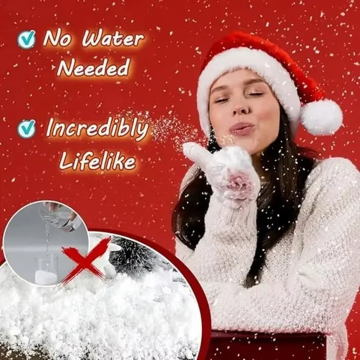 Poudre de neige artificielle blanche, faux flocons de neige, arbre de noël, flocon de neige moelleux, décoration de fête de noël et du nouvel an, accessoires de scène d'hiver