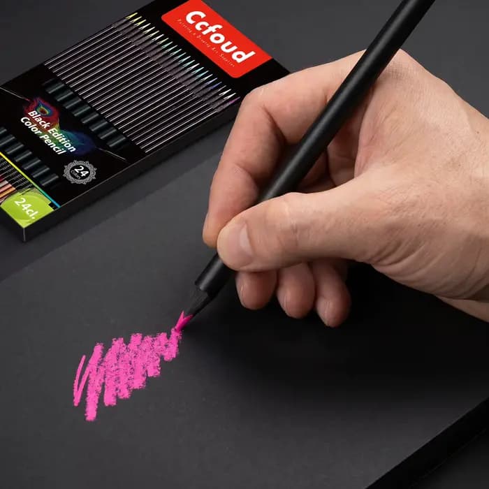 Crayons de couleur professionnels pour l'art, 24/36/48/72 couleurs, noyau souple, pigment intense, application lisse pour le dessin, l'esquisse, fournitures scolaires
