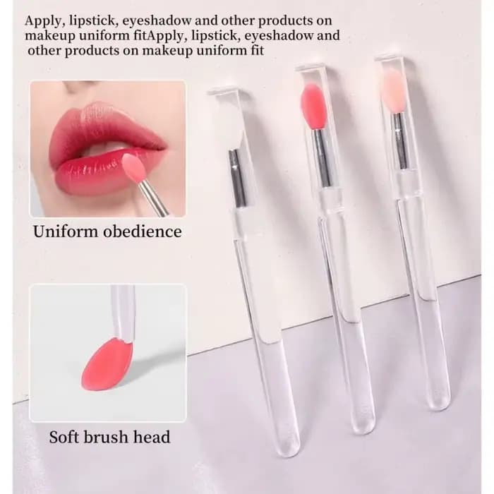Brosse à lèvres en Silicone avec couvercle