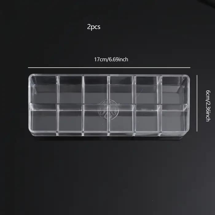 Support de rouge à lèvres transparent à 12 grilles