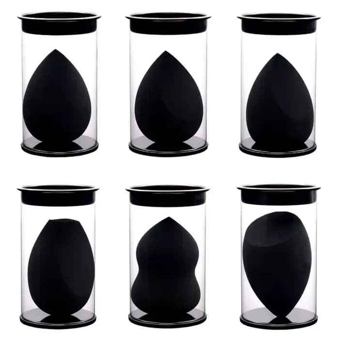 Noir beauté oeuf maquillage mélangeur cosmétique bouffée