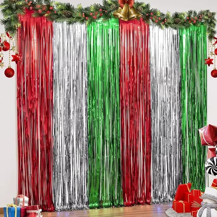 Nouveau 4/2/1 paquet fête toile de fond feuille métallique frange guirlandes rideau adulte enfants fête d'anniversaire mariage décoration bébé douche faveur