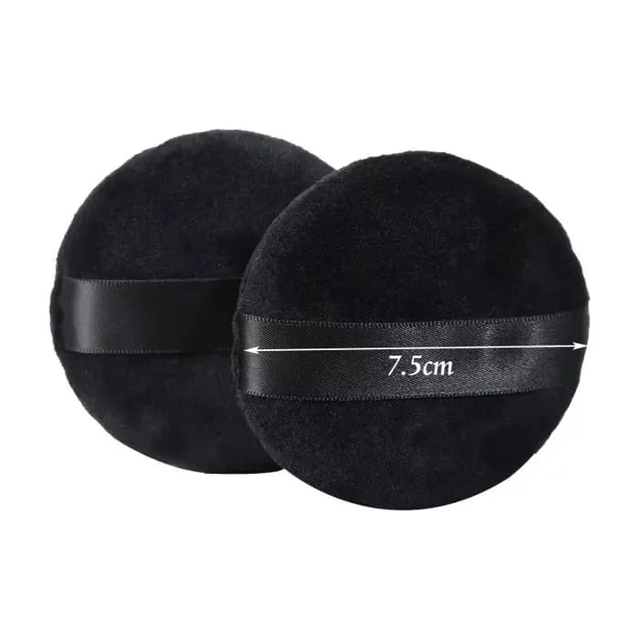 1Pc moelleux velours maquillage bouffées poudre libre éponge bouffée noir grand cosmétique