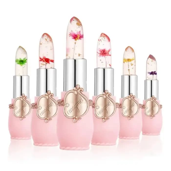 Maquillage 6 pièces ensemble de rouge à lèvres fleur gelée cristal clair longue durée