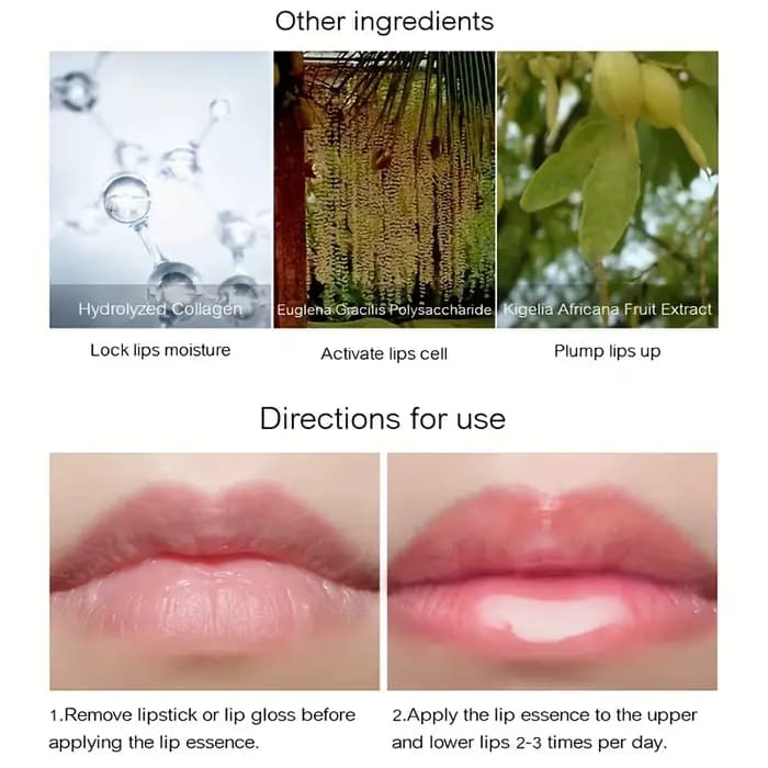 Brillant repulpant pour les lèvres hydratant durable à volume extrême - Formule d'huile minérale nutritive rehausseur