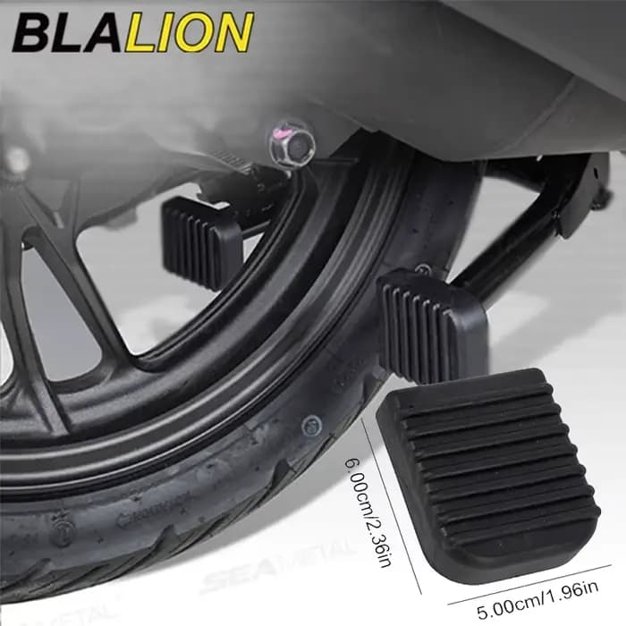BLALION Support de moto béquille plaque de Support en caoutchouc Parking extérieur pied de moto Support latéral Base béquille Support Pad