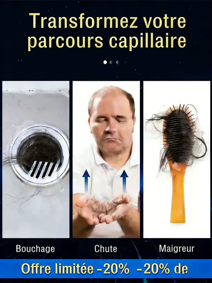 Nourrit les racines des cheveux, répare les dommages à la racine et fait apparaître des cheveux plus épais