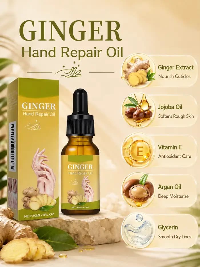 Huile essentielle pour les soins des mains, hydrate en douceur la peau, réduit les ridules et retient profondément l'humidité