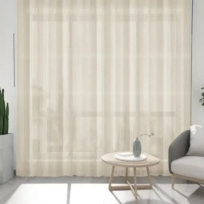Rideaux en lin de 160 cm/240 cm de longueur pour salon et chambre, avec passe-tringle, semi-transparents, style campagnard