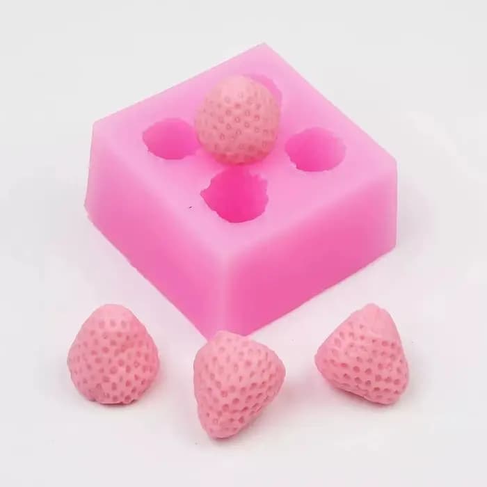 Moule à bougie 3D en silicone Mini Harvey, baie de framboise, segment érine plus riche, fruits har ant, bougie de Regina, moules de fonte d'avertissement de mûrier