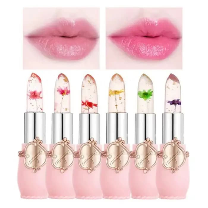 Maquillage 6 pièces ensemble de rouge à lèvres fleur gelée cristal clair longue durée