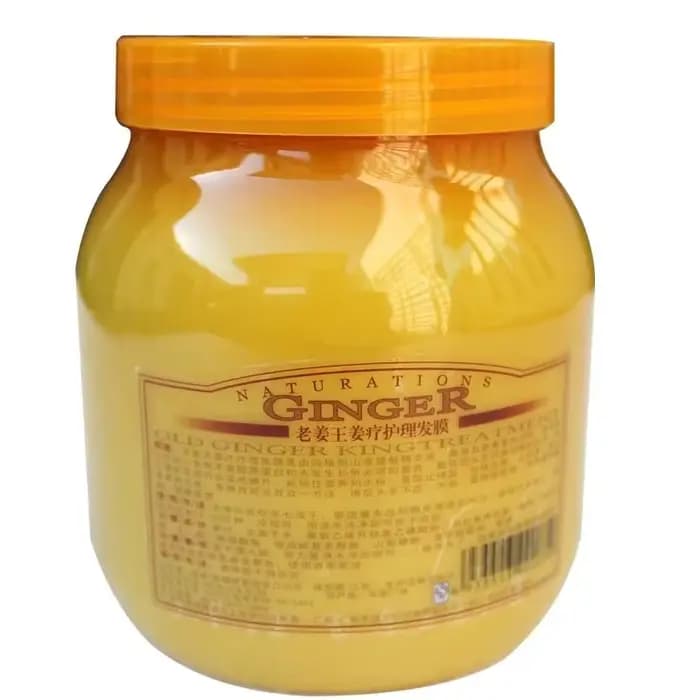 Masque Capillaire Hydratant au Gingembre Réparateur pour Cheveux Abîmés, Crème de Soin Capillaire, Pommade Coiffante, Après-Shampoing Anti-Frisottis 500ML