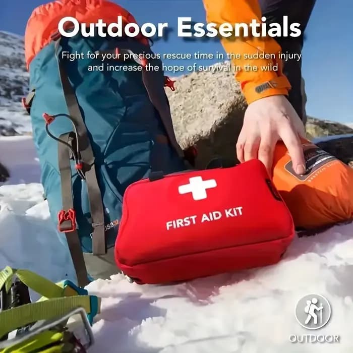 Trousse de premiers secours de luxe 260 pièces, fournitures d'urgence essentielles pour la maison, l'aventure en plein air et la sécurité du Camping