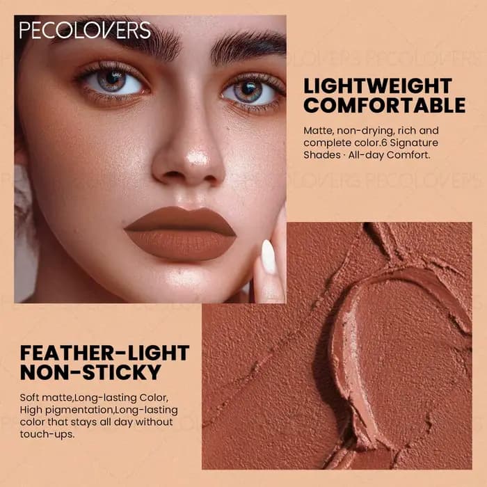 Vernis à lèvres marron mat imperméable