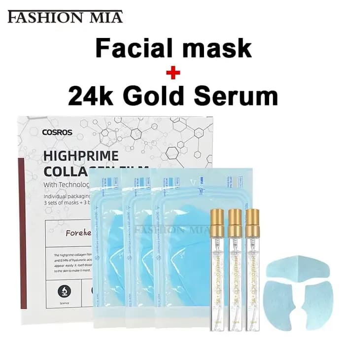 Ensemble de masques au collagène raffermissant pour Lifting du visage, avec Spray d'essence, coréen, absorbant, soluble, à l'acide hyaluronique, ensemble de patchs pour les yeux