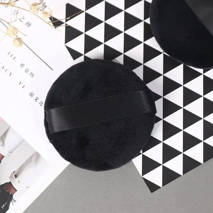 1Pc moelleux velours maquillage bouffées poudre libre éponge bouffée noir grand cosmétique