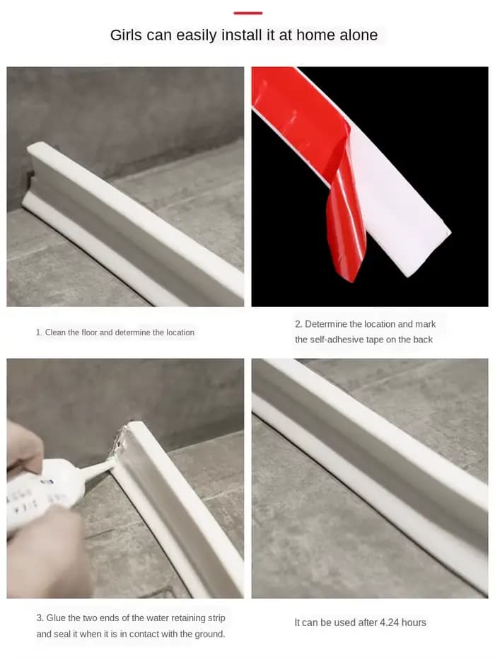 HOFloor-Seuil de douche pliable, bouchon d'eau, bain, maison, cuisine, support de rétention d'eau fantaisie, joint de porte de séparation