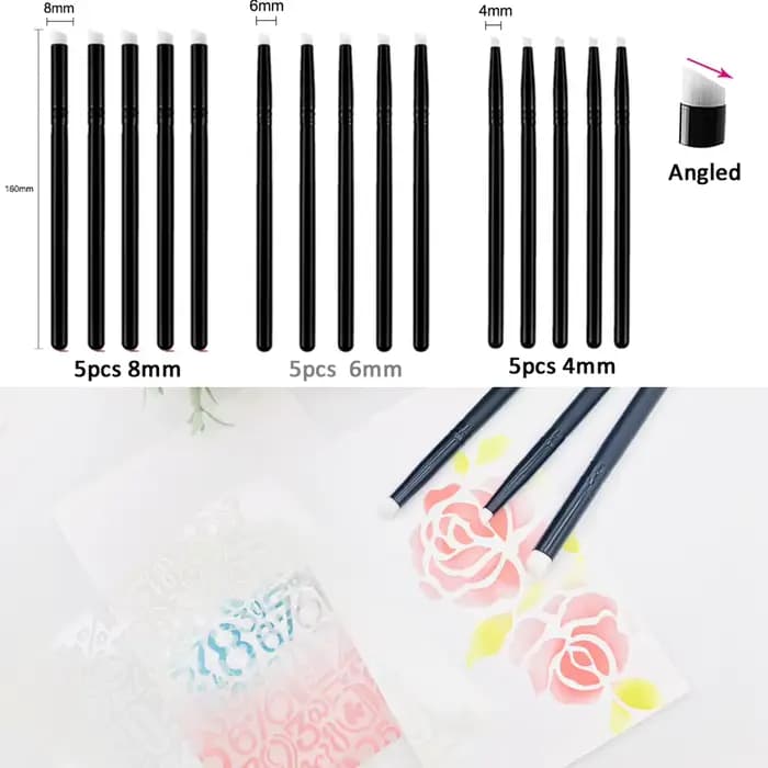 Mini pinceau de maquillage plat et incliné