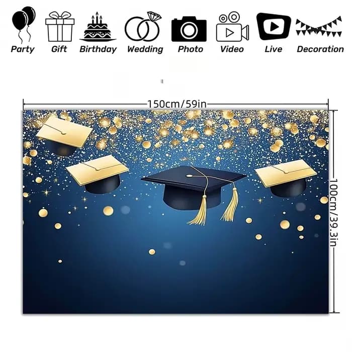Le fond de projecteur avec un thème de classe de diplômé est parfait pour la photographie et les bannières de fête. Activités du festival