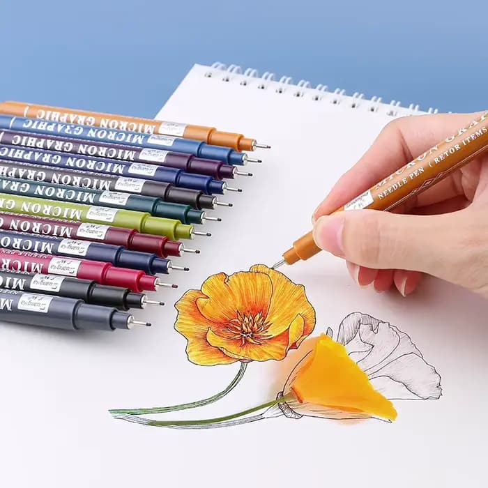 12 couleurs 0.5 Micro, ensemble de stylos à fineliner, stylo à pointe Fine, multi-liner, croquis, Anime, illustration d'artiste/dessin technique