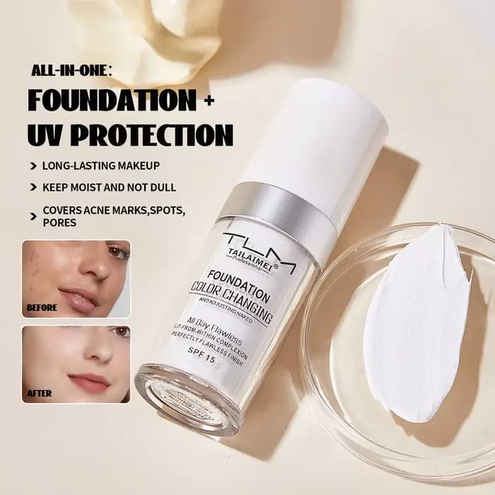 TLM – fond de teint liquide correcteur à couleur changeante