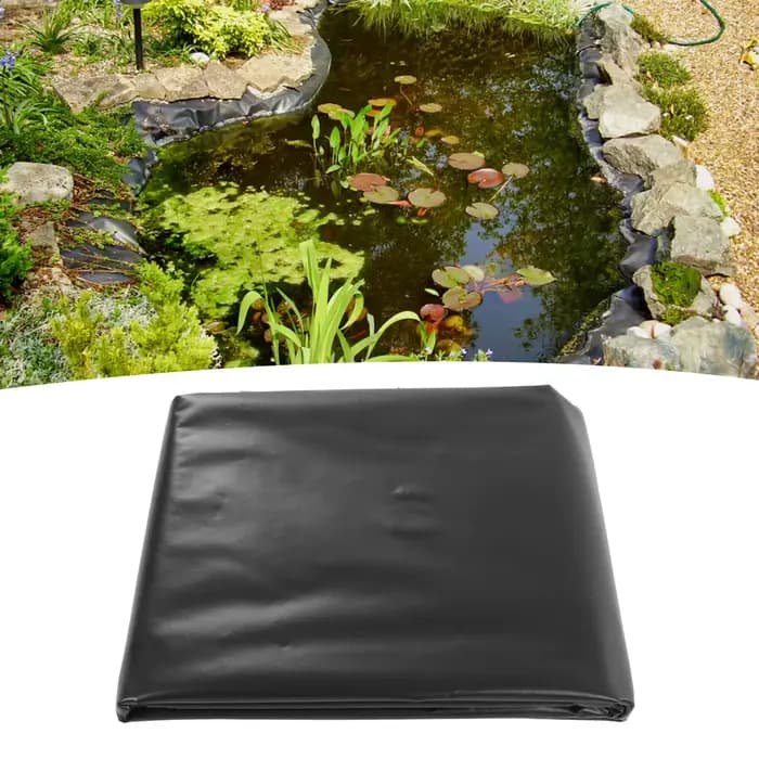 Revêtement d'étang PE noir, doublure d'étang noir, pour cascade, étangs à poissons, fontaine de jardin