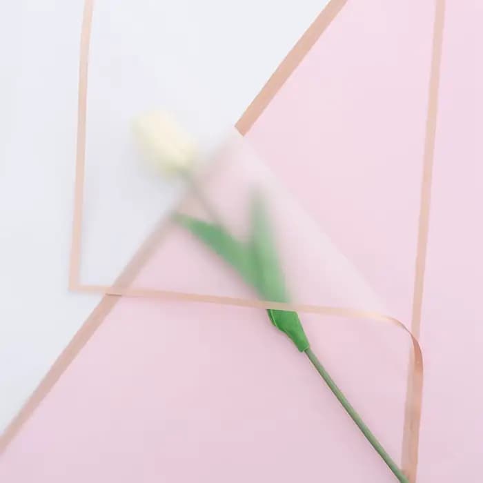 10 feuilles de papier d'emballage de fleurs avec bords dorés, emballage de Bouquet imperméable, idéal pour les mariages, les anniversaires, cadeaux de bricolage