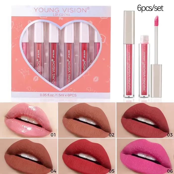 Ensemble de gloss à lèvres de couleur mate