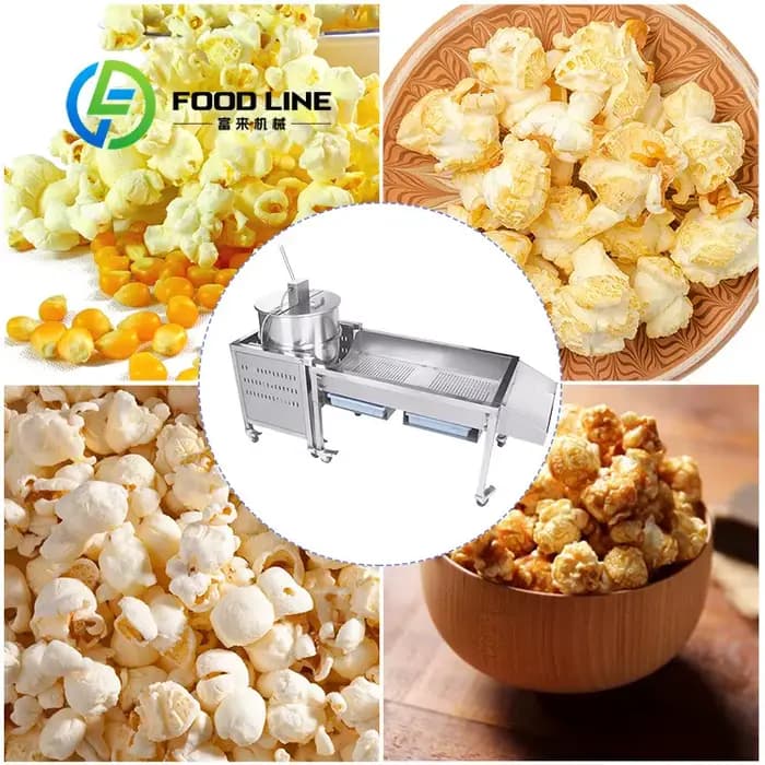 Machine à pop-corn au caramel avec pot de fusion intégré : chauffe le sucre et mélange le maïs en une seule étape pour des collations simplifiées