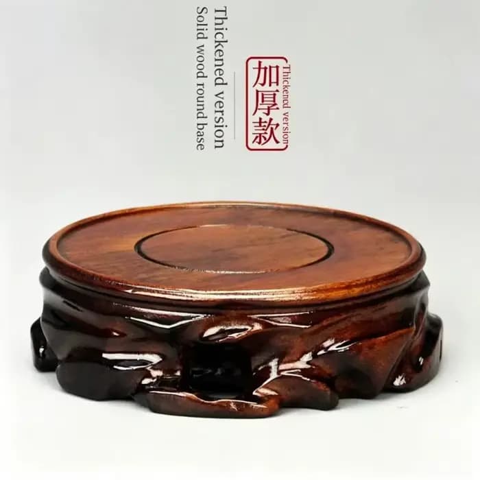 Support de Plante Rond en Bois Massif Simple, Socle Épaissi pour Pot de Fleurs, Bonsaï, Vase, Décoration d'Intérieur, Plantes Succulentes, Base de Bureau