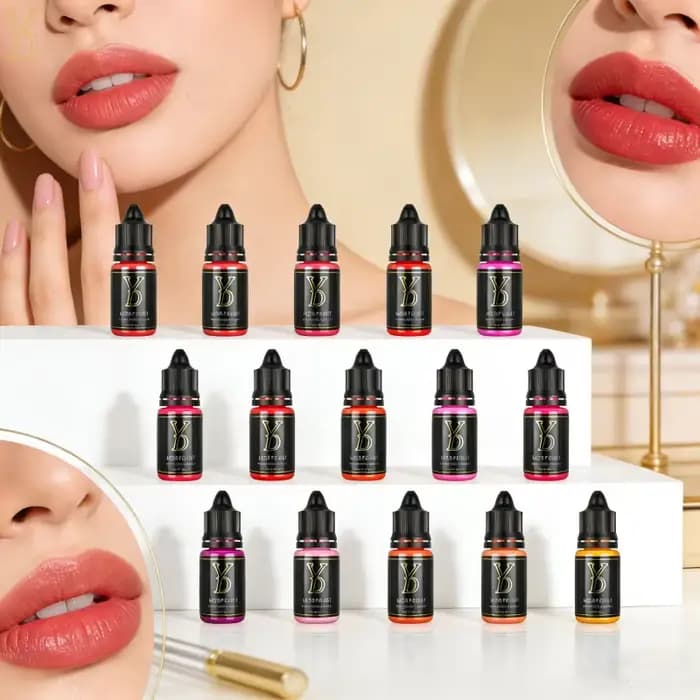 YDPMU 15 couleurs liquide lèvres Pigment encre de tatouage professionnel maquillage Permanent Micropigmentation beauté