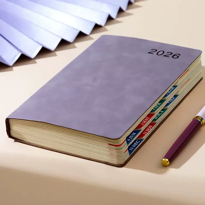 Livre de planification 2026, planificateur de calendrier d'autodiscipline, aménagement paysages de planificateur hebdomadaire et mensuel, organisateur quotidien de 360 pages, carnet portable