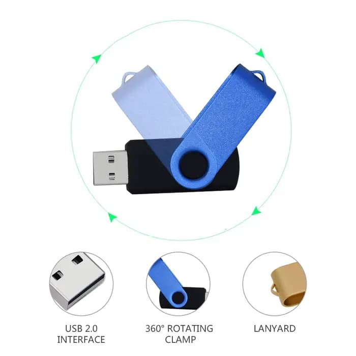 Clé USB 2.0 rotative tendance, 128 Go, 64 Go, 32 Go, 16 Go, 8 Go, colorée, haute vitesse, étanche, clé mémoire, PenDrive