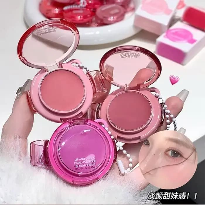 Fard à joues crème mat rose violet multi-usage pour lèvres et joues