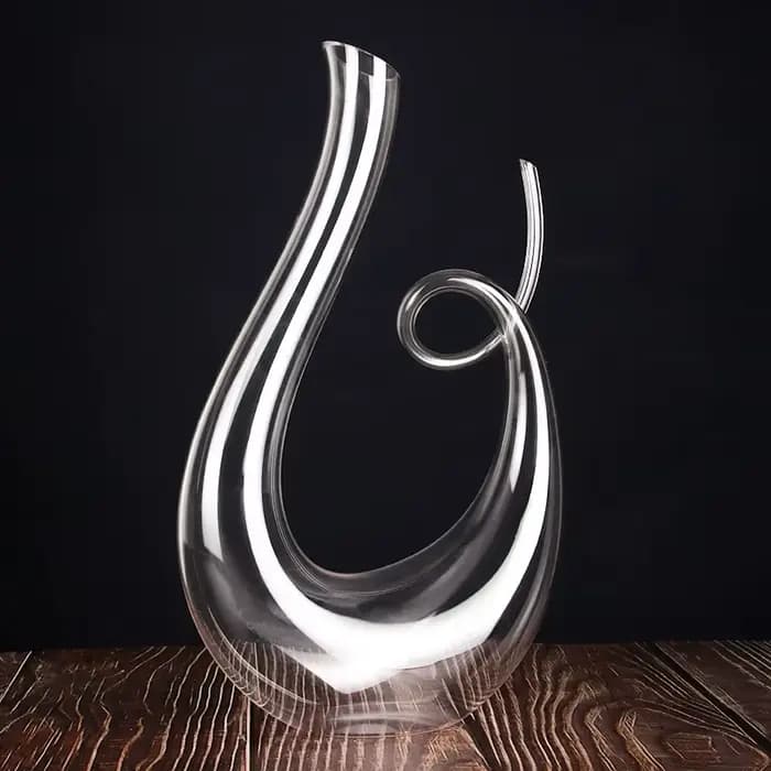 FZRed-Carafe à Vin Soufflée à la Main Sans Plomb, Ensemble d'Aérateur de Champagne en Clip à la Mode pour Bar et ix